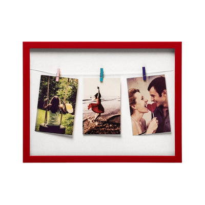 Maison by Premier Washing Line 3 Peg Deep Red Photo Frame