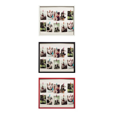 Maison by Premier Washing Line White Plastic 10 Peg Photo Frame