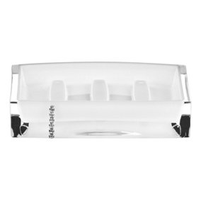 Maison by Premier White Acrylic And Crystal Soap Dish