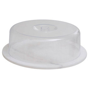 Maison by Premier White Marble Cheese Board With Domed Lid