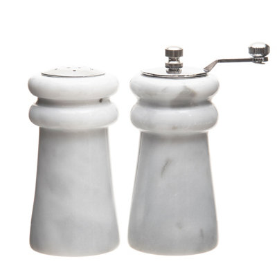 Maison by Premier White Marble Salt & Pepper Set