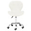 Maison by Premier White Velvet Quilted Home Office Chair