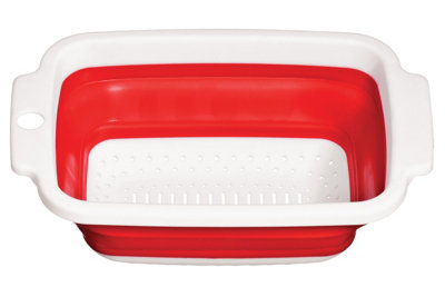 Maison by Premier Zing Red and White Collapsible Colander
