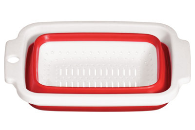 Maison by Premier Zing Red and White Collapsible Colander