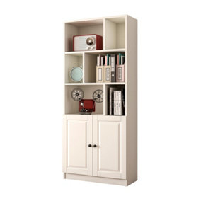 MAISON White Bookcase With 2 Doors