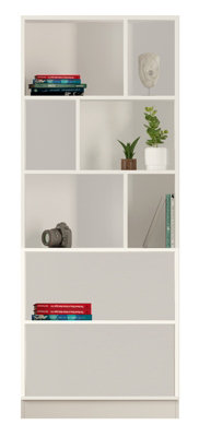 MAISON White Bookcase With 2 Doors