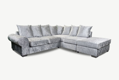 Double crushed on sale velvet sofa