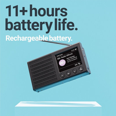 Majority Eddington Black Portable Rechargeable DAB +/FM Smart Bluetooth Radio - 3