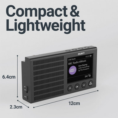 Majority Eddington Black Portable Rechargeable DAB +/FM Smart Bluetooth Radio - 4