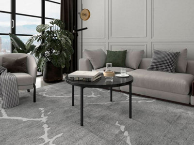 Make a Statement with the Sigma C Coffee Table (800mm x 450mm x 800mm) in Elegant Black Gloss