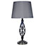 Make It A Home Abria Black & Metallic Grey Twisted Traditional Table Lamp