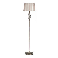Make It A Home Abria Brass & Champagne Brass Unique Twist Traditional Floor Lamp
