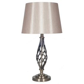 Make It A Home Abria Silver Unique Twist Traditional Table Lamp