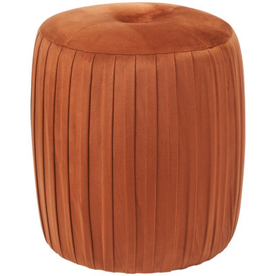 Burnt orange velvet deals pouffe