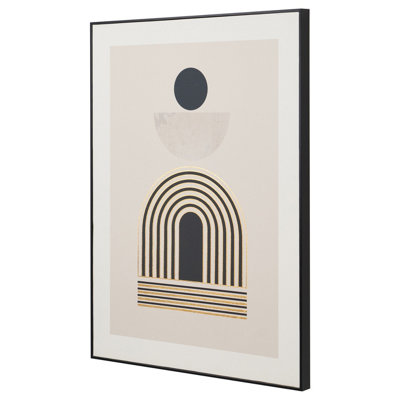 Make It A Home Art Deco Linear Gold & Black Framed Print