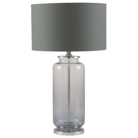 Make It A Home Belmont Glass Ombre Linen Shade Table Lamp