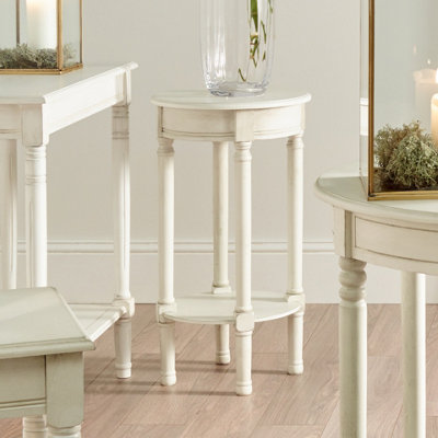 Make It A Home Caen Weathered Pine Double Shelf Round Side Table