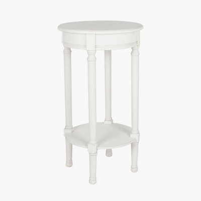Make It A Home Caen Weathered Pine Double Shelf Round Side Table
