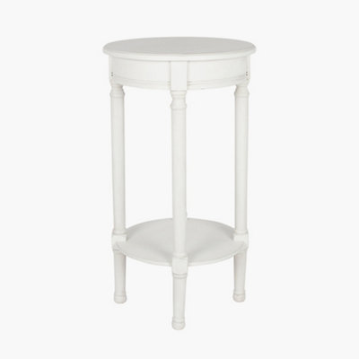 Make It A Home Caen Weathered Pine Double Shelf Round Side Table