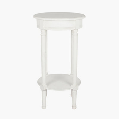 Make It A Home Caen Weathered Pine Double Shelf Round Side Table