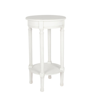 Make It A Home Caen Weathered Pine Double Shelf Round Side Table