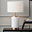 Make It A Home Cala Marble Ceramic Brass Table Lamp