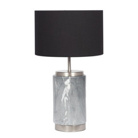 Make It A Home Cala Silver & Black Marble Ceramic Table Lamp