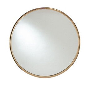 Make It A Home Cypress Gold Lipped Round Wall Mirror