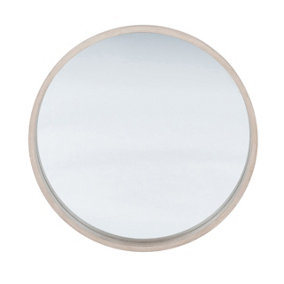 Make It A Home Cypress Natural Wooden Lipped Round Wall Mirror