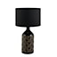 Make It A Home Danae Black Art Deco Fan Gloss Ceramic Table Lamp