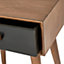 Make It A Home Elijah Retro Dark Pine 1-Drawer Side Table