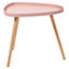 Make It A Home Ettore Matt Pink Lipped Pine Wood Leg Large Teardrop Side Table