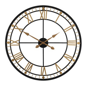 Make It A Home Livadia Bronze Distressed Iron Framed Round Wall Clock