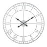 Make It A Home Livadia Silver Distressed Iron Framed Large Round Wall Clock