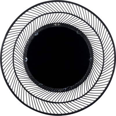 Make It A Home Lucerne Black Bamboo Small Round Wall Mirror