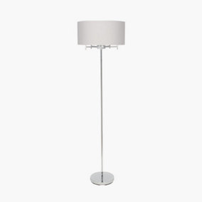 Make It A Home Malin 5-Bulb Chrome Linen Shade Floor Lamp