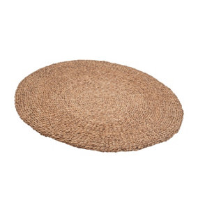 Make It A Home Mea Woven Light Brown Water Hyacinth Round Rug