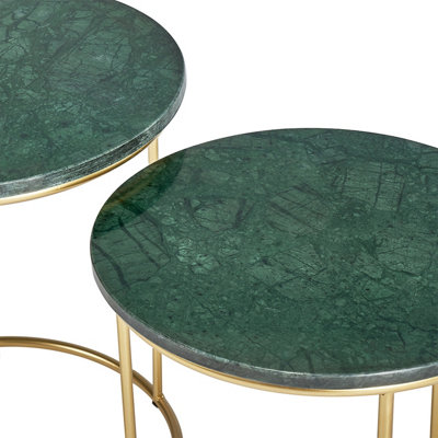 Green marble deals top side table