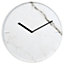 Make It A Home Modena White Marble Veneer Round Wall Clock
