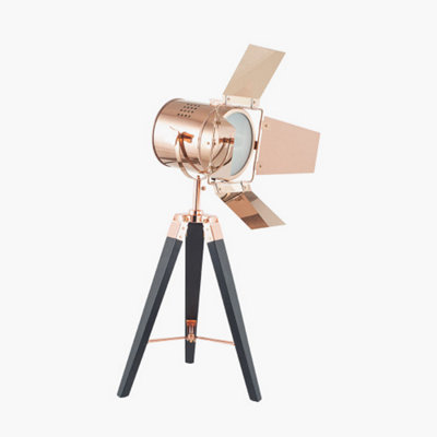 Make It A Home Nassau Black & Copper Film Inspired Tripod Table Lamp