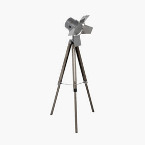 Make It A Home Nassau Grey & Silver Directional Film Inspired Tripod Floor Lamp