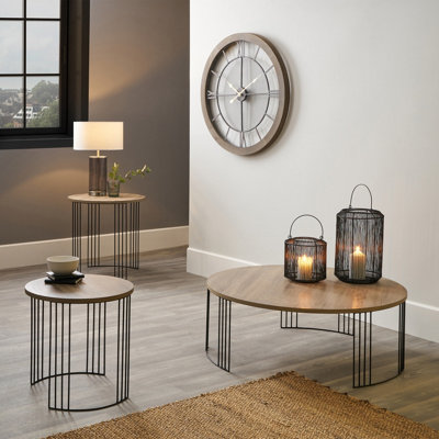 Make It A Home Olean Large Light Oak Wood Effect Round Coffee Table