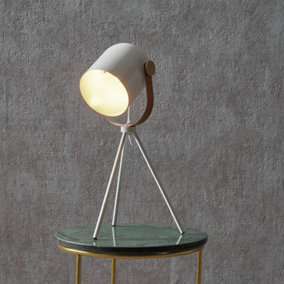 Make It A Home Oslo White Metal Tripod Table Lamp