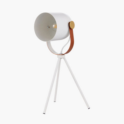 Make It A Home Oslo White Metal Tripod Table Lamp