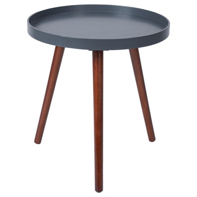 Round pine side deals table