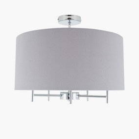 Make It A Home Percallo 5-Bulb Large Linen Shade Ceiling Light