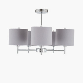 Make It A Home Percallo 5-Bulb Linen Shade Ceiling Light