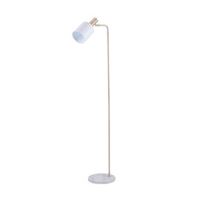 Make It A Home Pontic White & Gold Retro Marble Base Floor Lamp