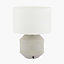 Make It A Home Rhombu Grey Geometric Textured Ceramic Table Lamp
