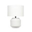 Make It A Home Rhombu White Geometric Textured Ceramic Table Lamp